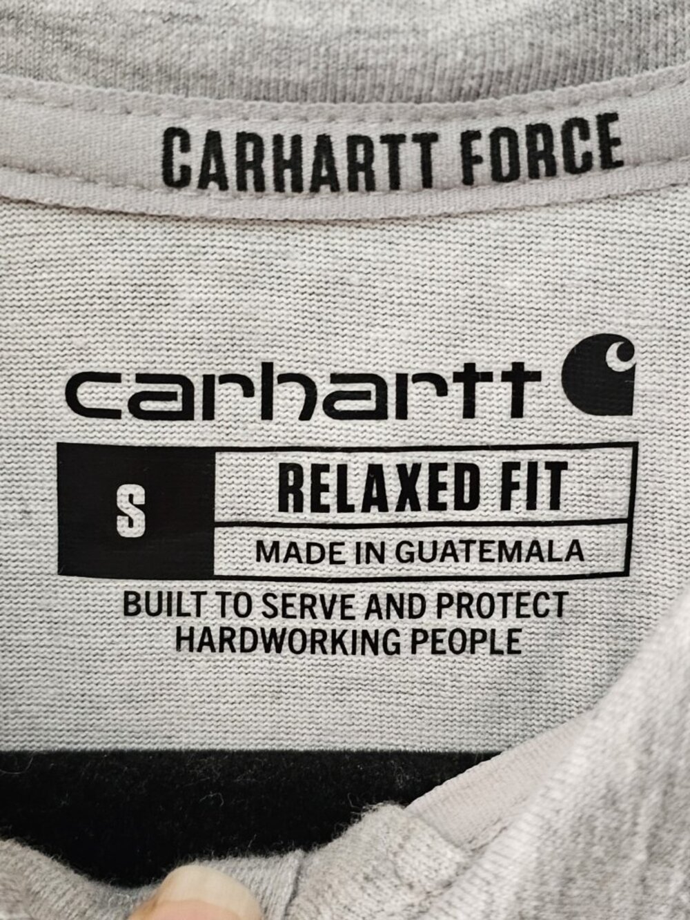 Carhartt Men's Force Relaxed Fit Gray Short Sleeve Polo Pocket Shirt SZ S NWT - Picture 2 of 9